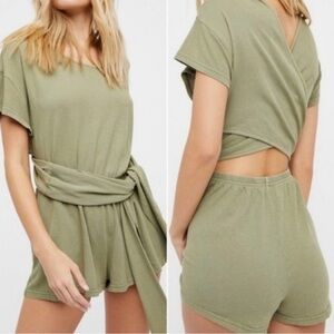 Free people easy street romper in sage